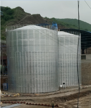 德阳粮食钢板仓的安装全过程不用热焊接